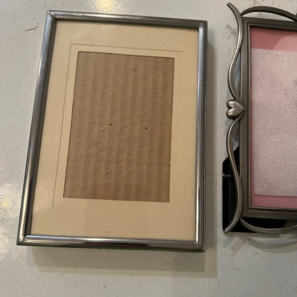 Floral Ornate Style Metal Picture Frame & Silver Photo Frame Silver‎ Finish